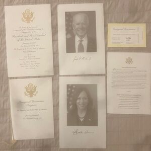 President Biden Official Inauguration Invitation and Ticket